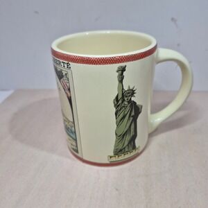 Statue of Liberty New York Souvenir Mug Lithograph Design Made in Portugal‎